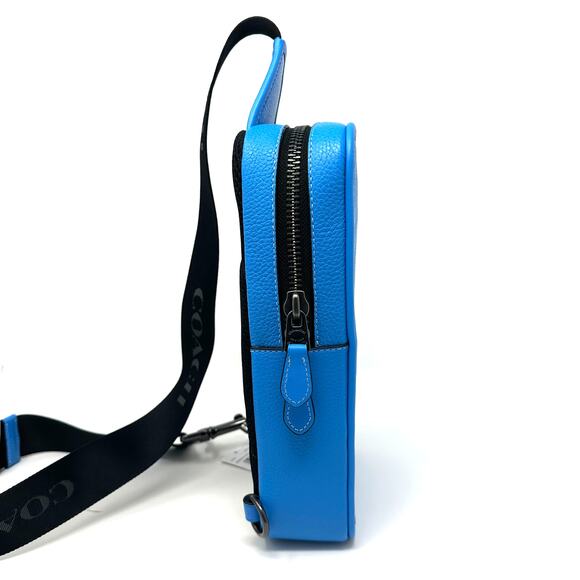 Coach Sullivan Pack in Electric Blue Leather CL953 - Picture 6 of 10